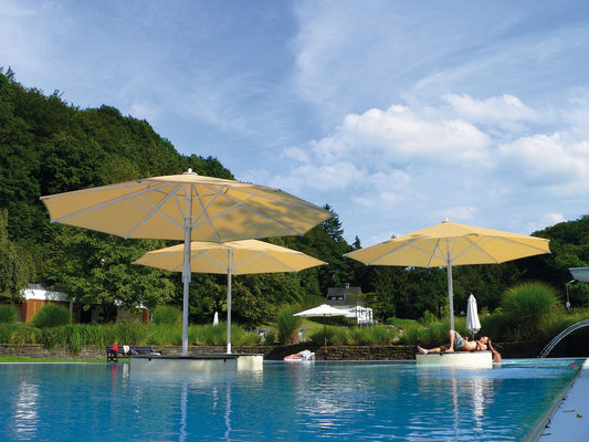 Bahama Jumbrella runder Sonnenschirm - elegantes Design für einladende Außenbereiche