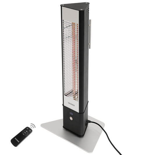 VASNER HeatTower Mini schwarz mit Fernbedienung - 4 Heizstufen für individuelle Wärme