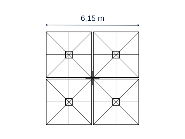 Prostor P6 - Ampelschirm 1-4 Schirme