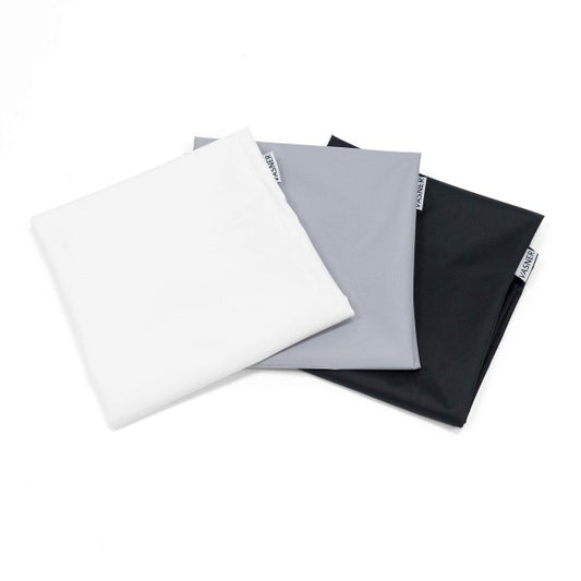 VASNER AirCape Schutzhülle in drei Farben - schwarz, lichtgrau und weiß für Terrassenstrahler