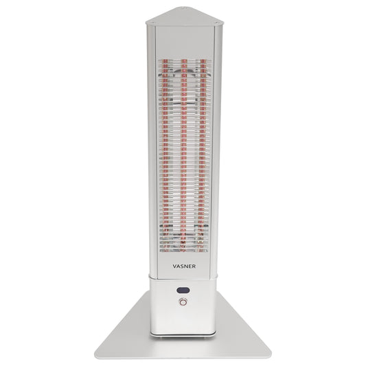 VASNER HeatTower Mini silber - regensicherer Heizstrahler für Terrasse und Garten
