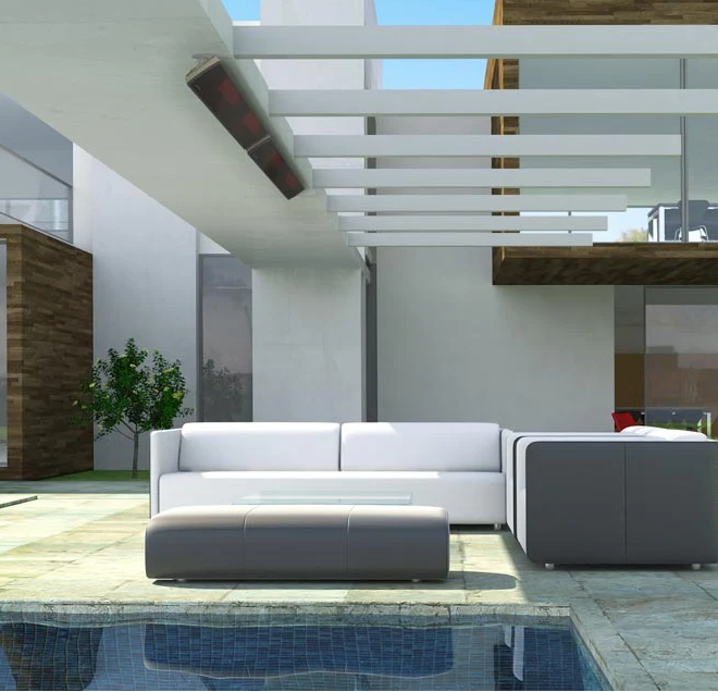 Heatscope Vision Infrarotheizung am Pool - wohlige Wärme für Wintergarten und Terrasse