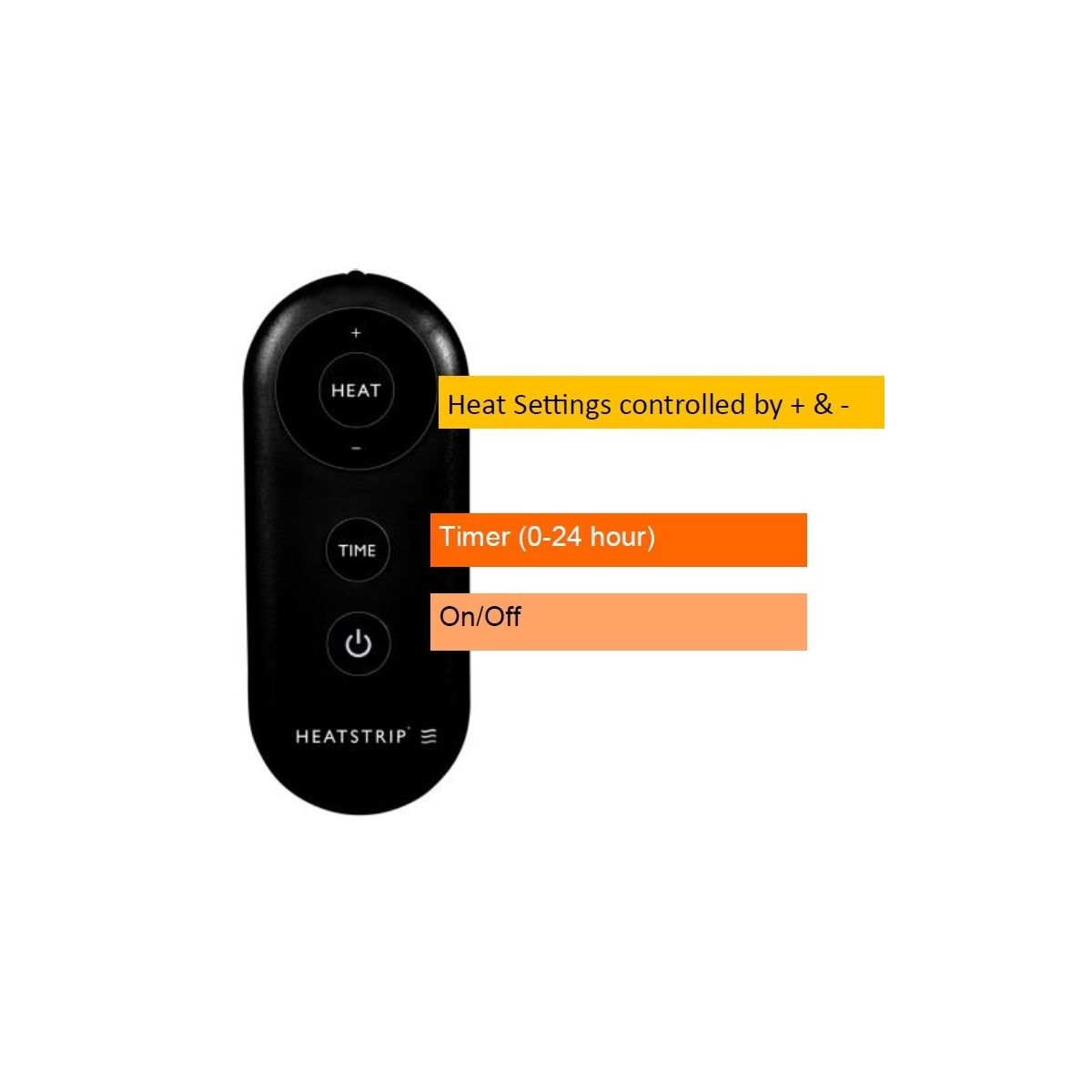 Heatstrip Intense Max Elektrische Terrassenheizung 2400 watt mit fernbedienung