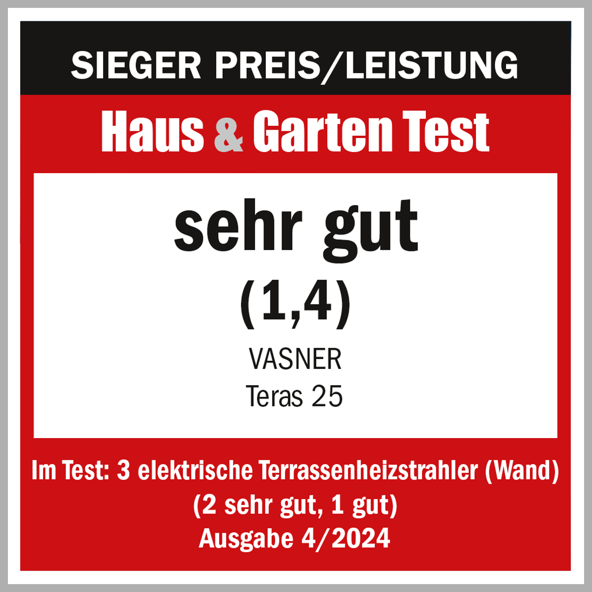 VASNER Teras 25 Haus & Garten Test - ausgezeichneter Terrassenstrahler

