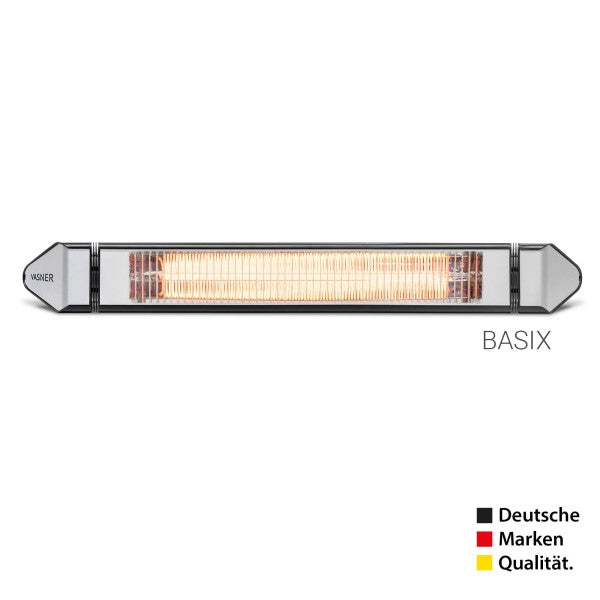 VASNER Teras 25 Basix Terrassenstrahler 2500W schwarz - deutsche Markenqualität für Außenbereiche
