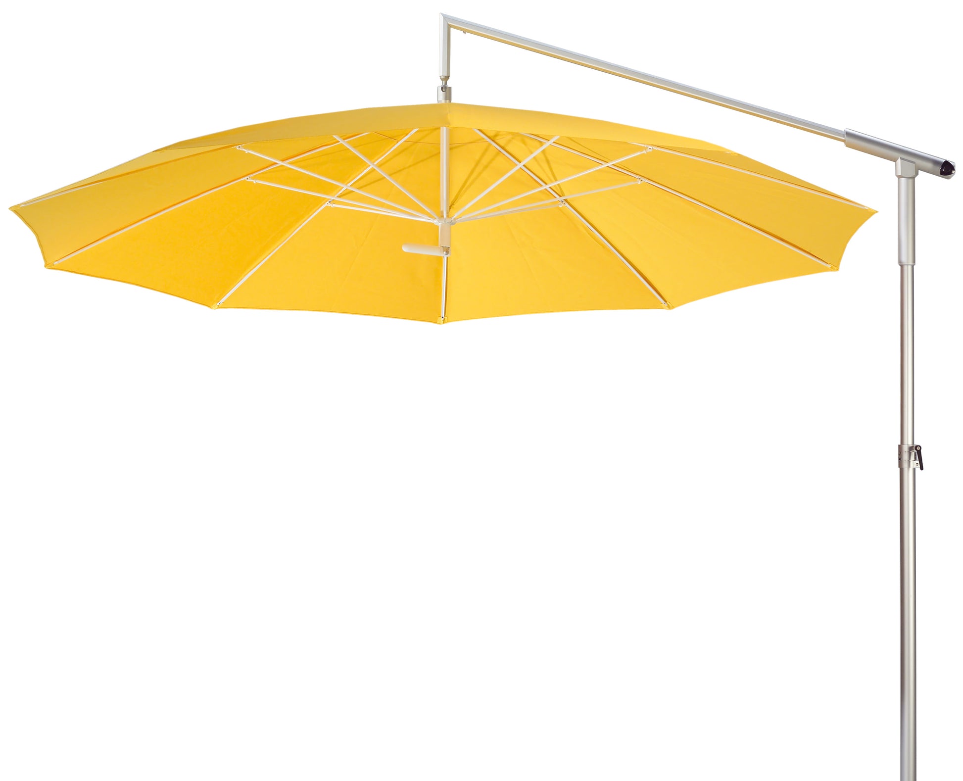 May Dacapo Ampelschirm rund gelb - Höhenverstellung mit praktischer Gasfeder
