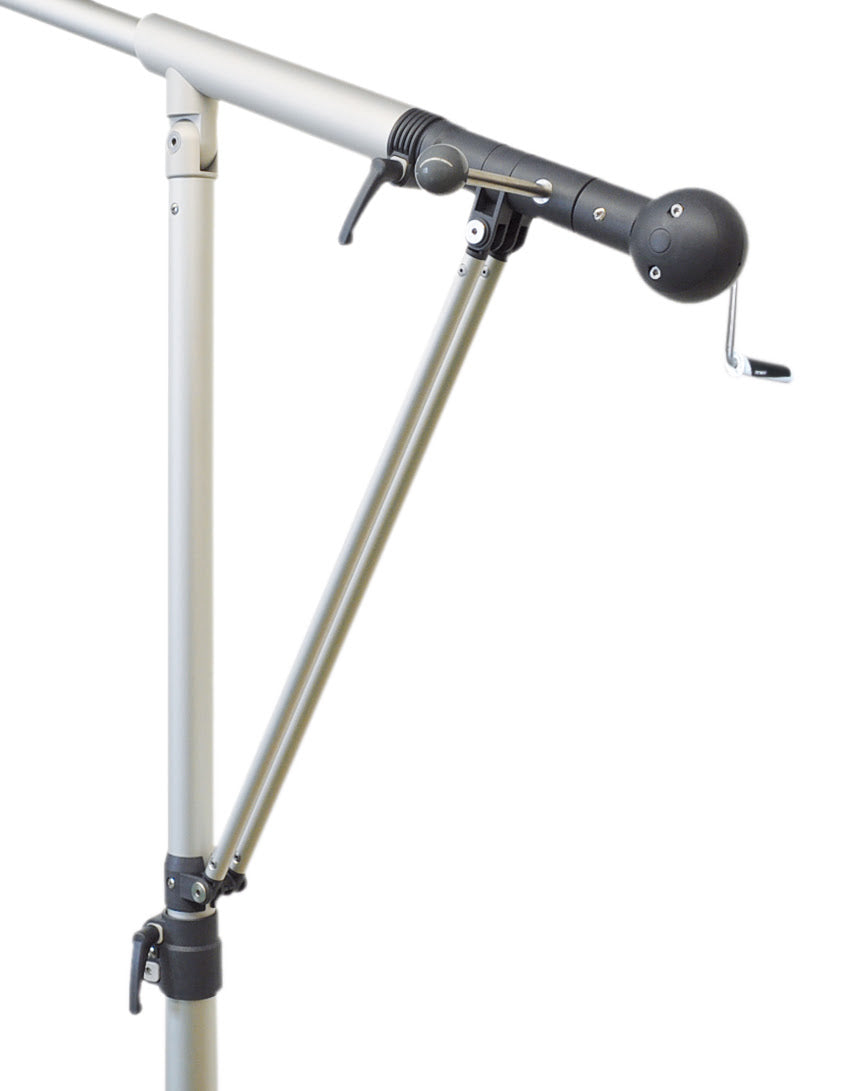 May Mezzo Sonnenschirm Rückseite - robuste Konstruktion für Privatgärten
