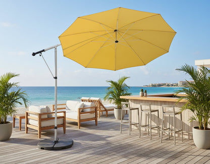 May Mezzo runder Sonnenschirm gelb - zuverlässiger Sonnenschutz für jeden Garten
