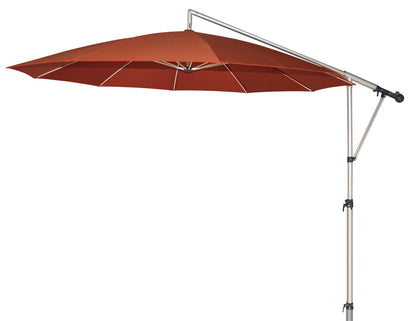 May Mezzo runder Sonnenschirm rot - praktischer Komfort für Privatgärten
