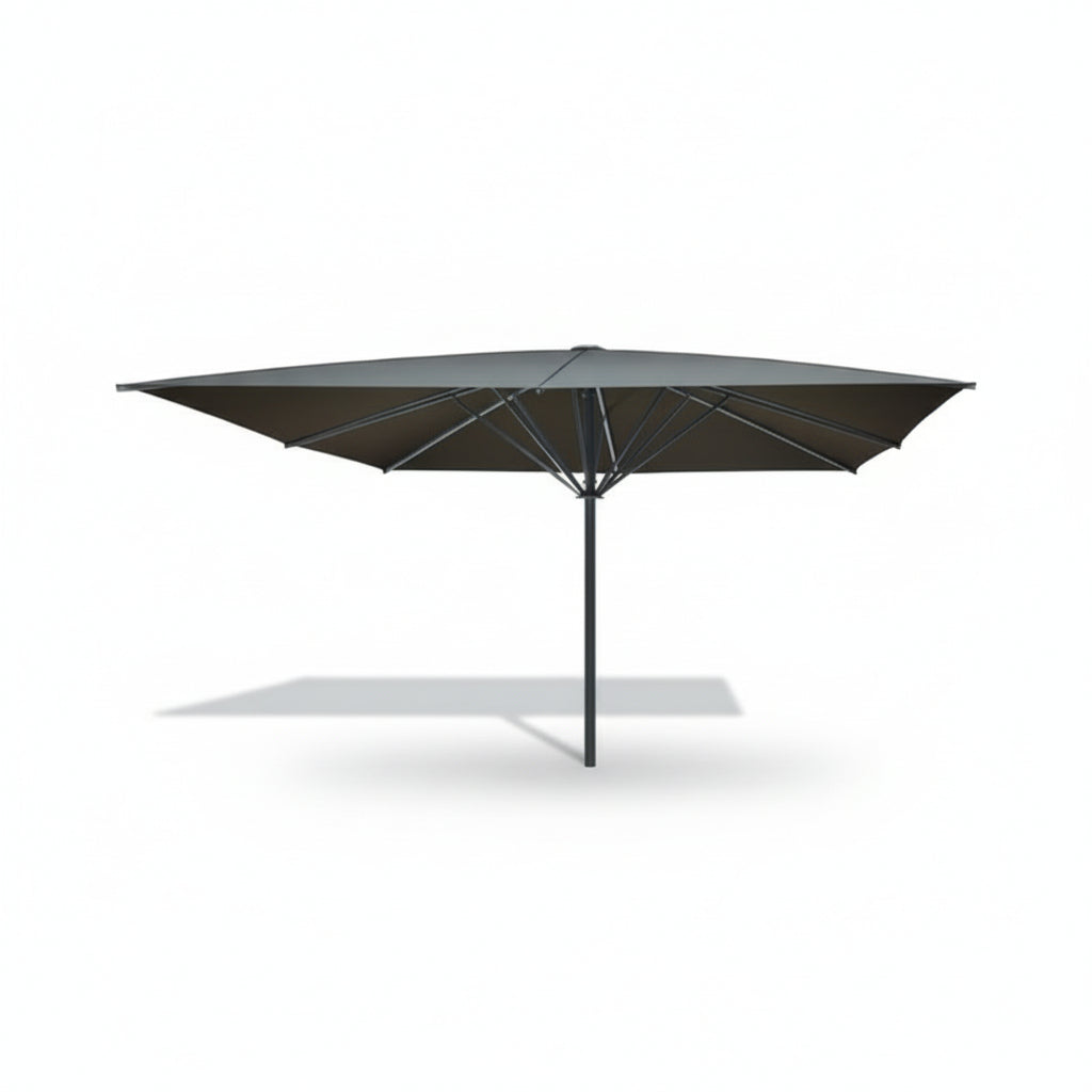 May Schattello Sonnenschirm rechteckig 4x5m basaltgrau - professioneller Gastronomieschirm

