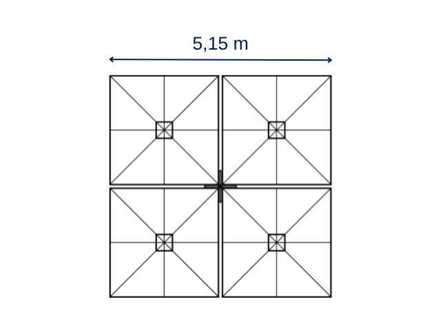 Prostor P6 - Ampelschirm 1-4 Schirme
