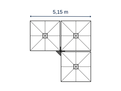 Prostor P6 - Ampelschirm 1-4 Schirme