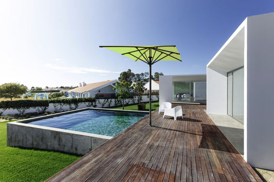 Bahama Pure rechteckiger Sonnenschirm lime - stilvoller Sonnenschutz für moderne Außenbereiche
