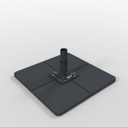 Bahama Pure | Bodenbefestigung Stahlplattenständer mit 4 oder 8 Stahlplatten | 2-lagig