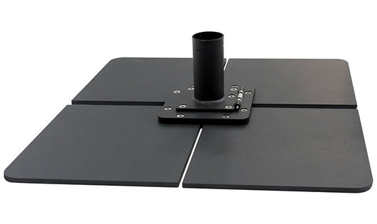 Bahama Pure | Bodenbefestigung Stahlplattenständer mit 4 oder 8 Stahlplatten | 2-lagig