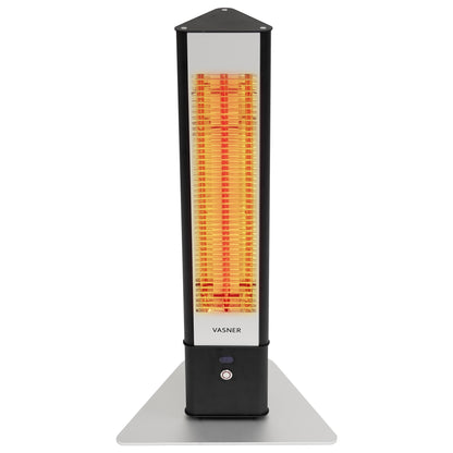 VASNER HeatTower Mini Heizstrahler 1500W schwarz - IP65 mobiler Standheizstrahler
