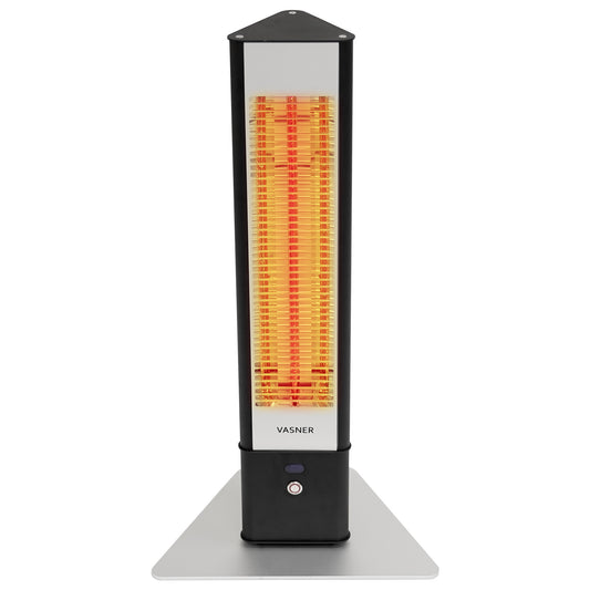 VASNER HeatTower Mini Heizstrahler 1500W schwarz - IP65 mobiler Standheizstrahler
