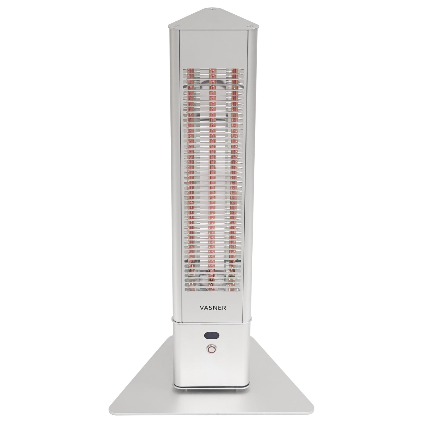 VASNER HeatTower Mini silber - regensicherer Heizstrahler für Terrasse und Garten
