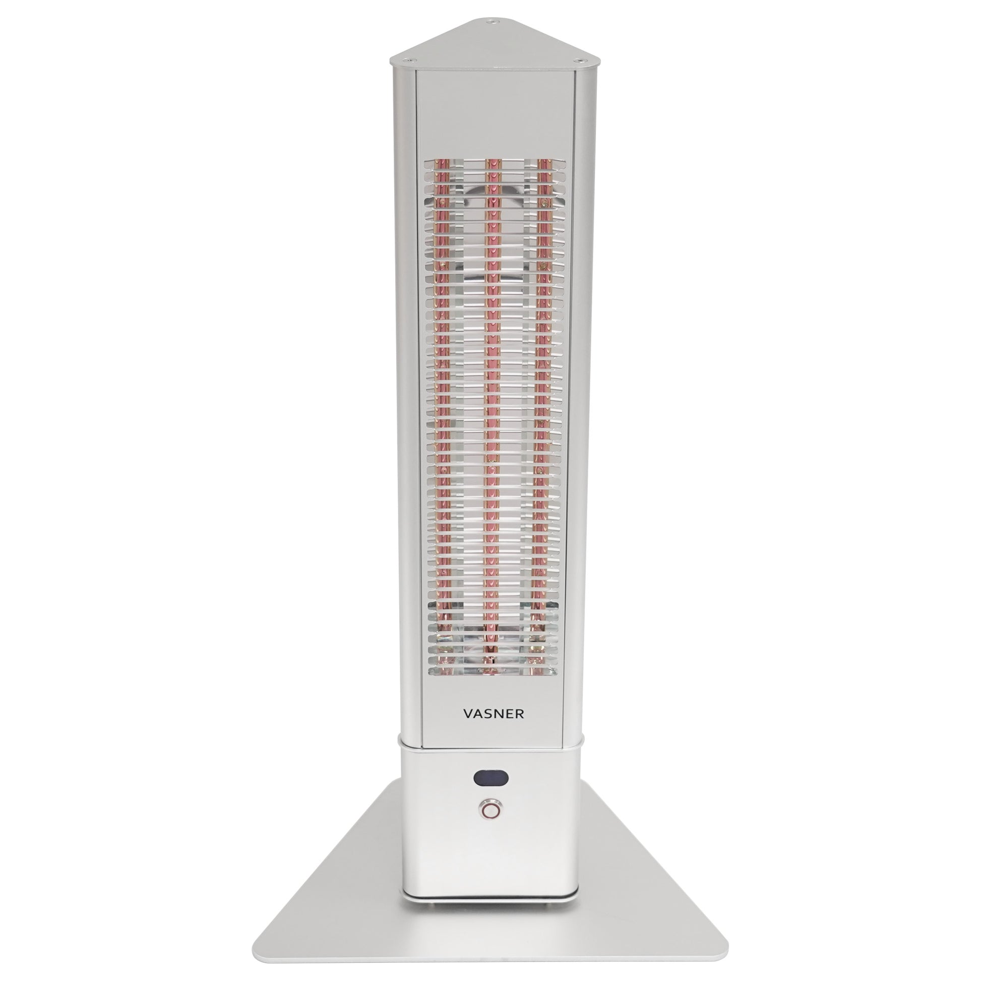 VASNER HeatTower Mini silber - regensicherer Heizstrahler für Terrasse und Garten
