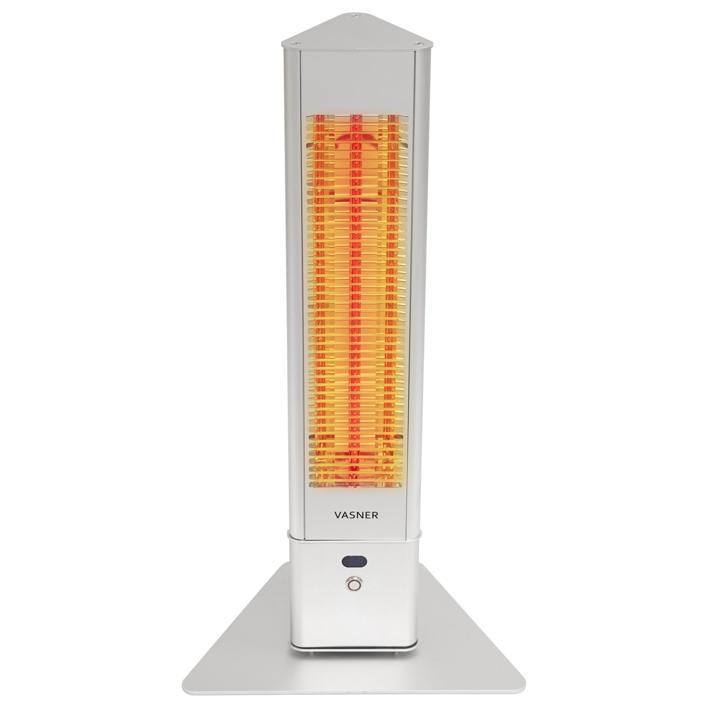 VASNER HeatTower Mini Heizstrahler 1500W silber - IP65 mobiler Standheizstrahler
