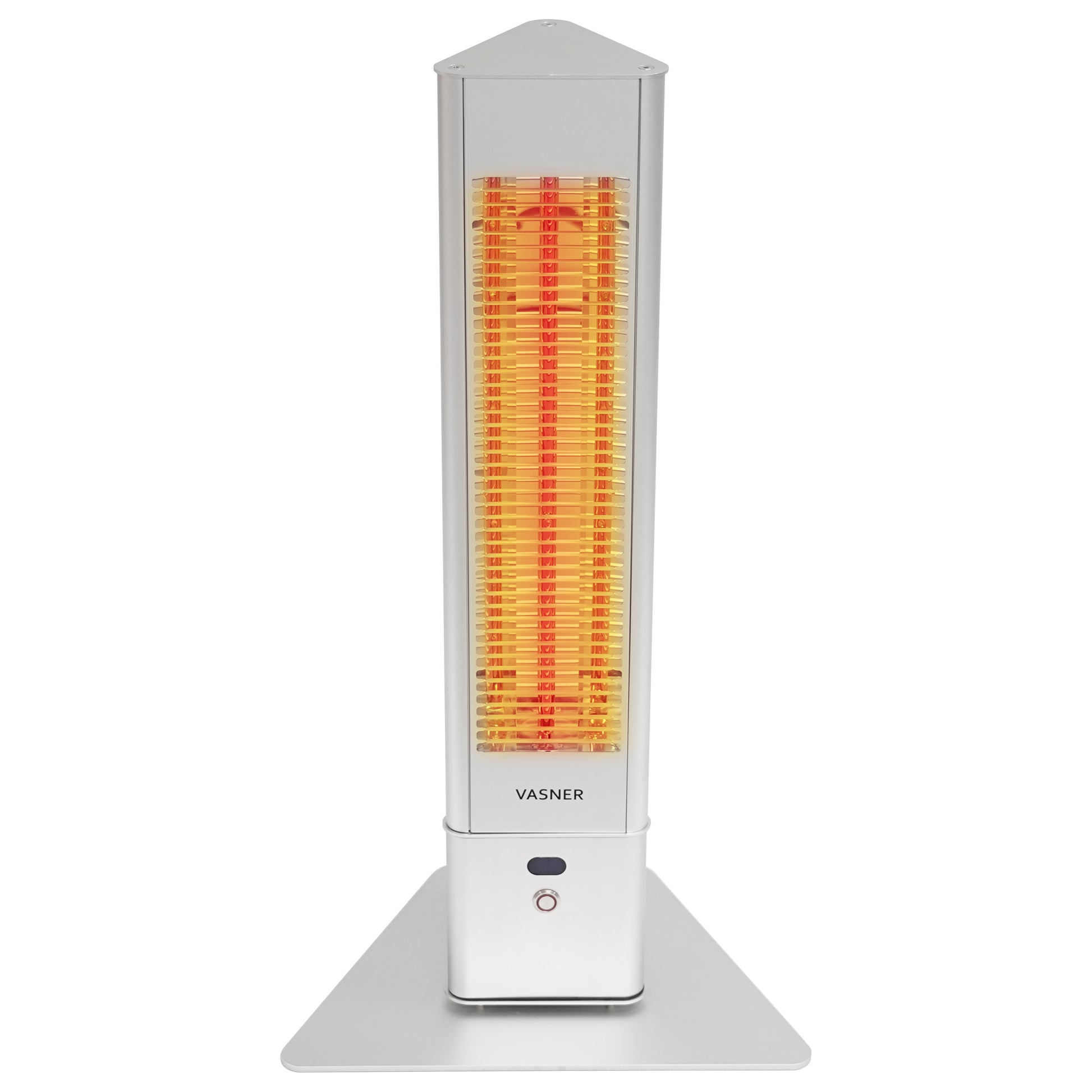 VASNER HeatTower Mini Heizstrahler 1500W silber - IP65 mobiler Standheizstrahler
