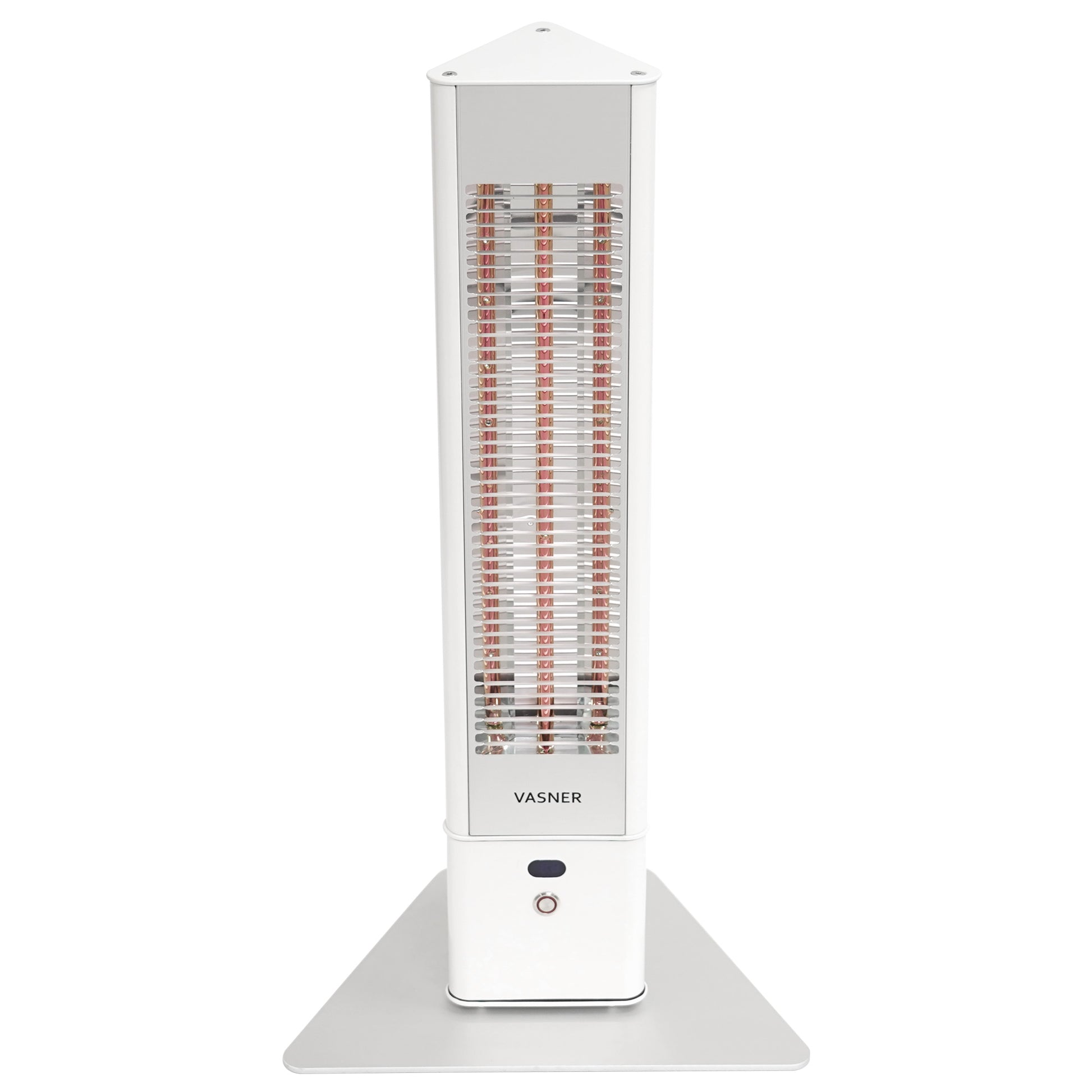 VASNER HeatTower Mini Standheizstrahler weiß - saubere angenehme Wärme für Terrassen
