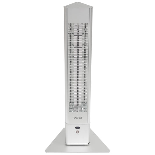 VASNER HeatTower silber - robustes Aluminiumgehäuse mit Strahlwasserschutz
