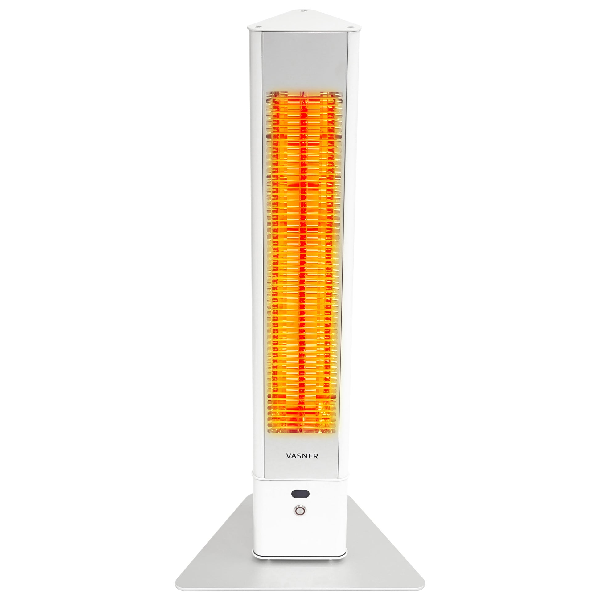 VASNER HeatTower Stand-Heizstrahler 2500W weiß - IP65 Infrarotstrahler für Außenbereiche
