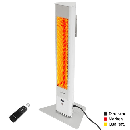 VASNER HeatTower 2500W weiß - wetterfester Begleiter für gemütliche Stunden
