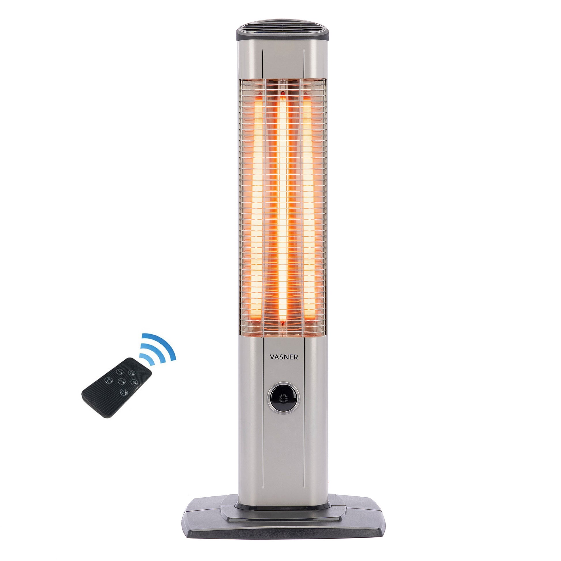 VASNER StandLine 23R Standheizstrahler 2300W silber - mobiler Infrarotstrahler mit Fernbedienung
