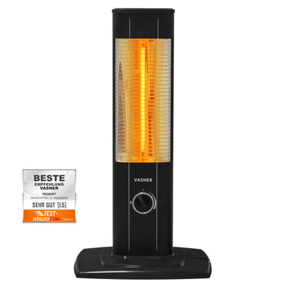 VASNER StandLine Mini 15 Stand Heizstrahler 1500W schwarz - kompakter Infrarotstrahler
