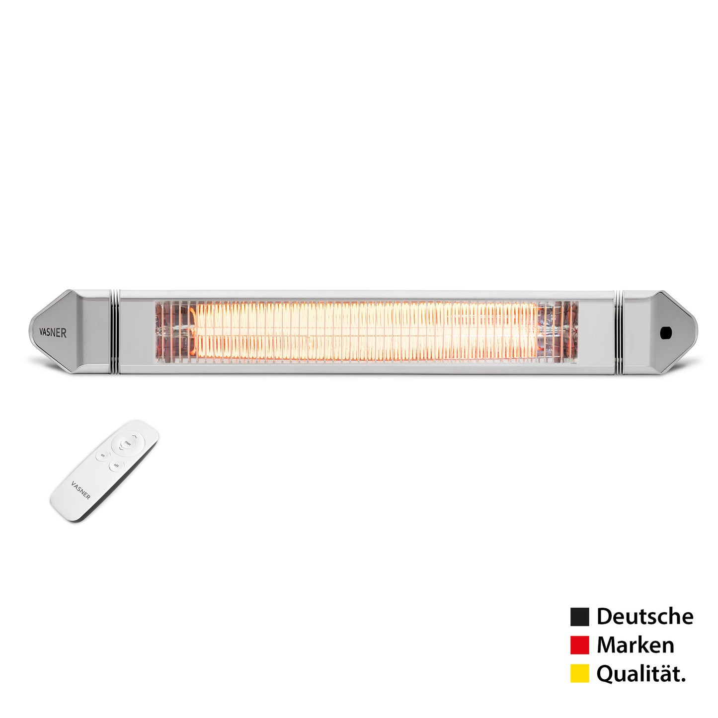 VASNER Teras 25 mit Fernbedienung - effiziente Wärme ohne störende Blendwirkung
