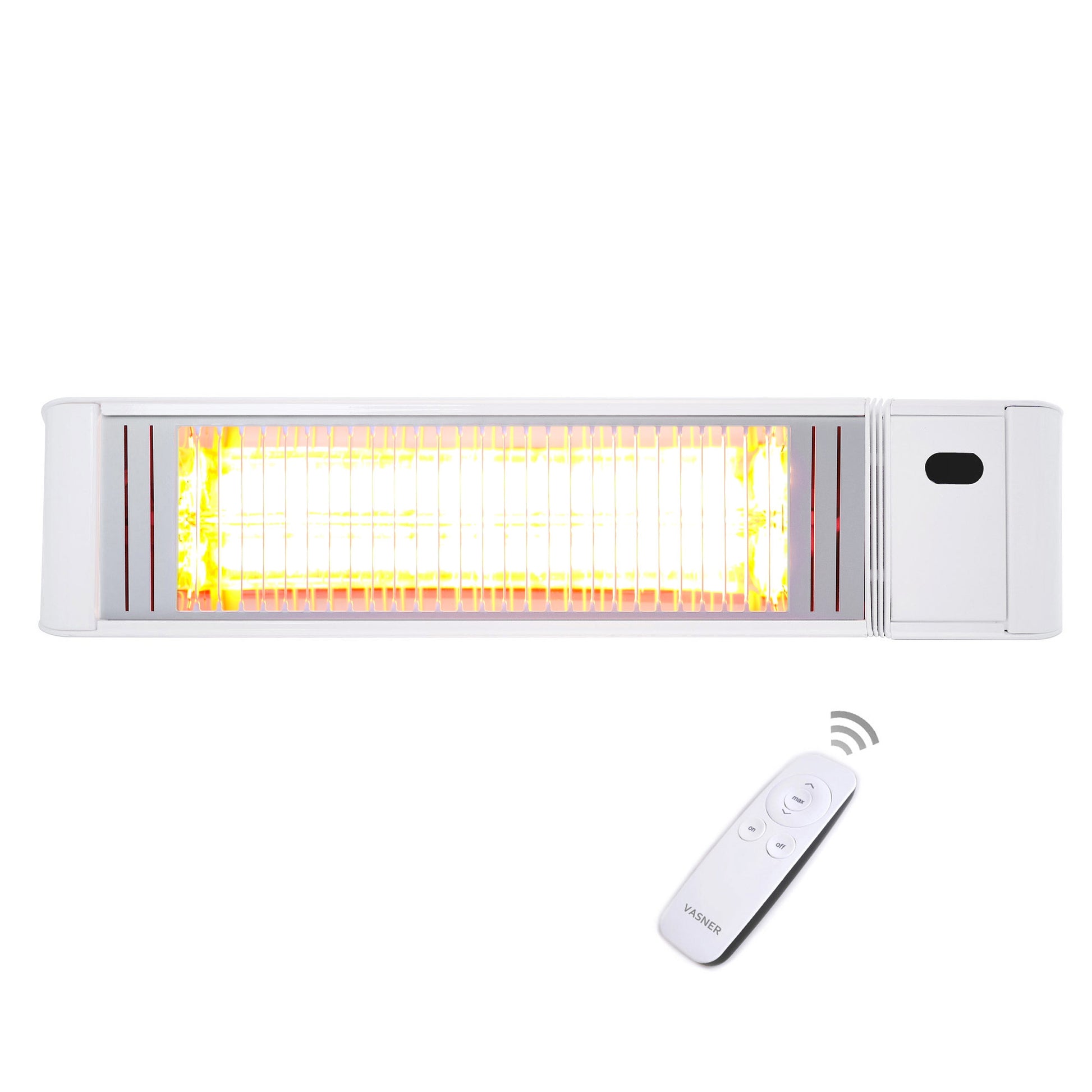 VASNER Teras X20 Infrarot Heizstrahler 2000W weiß - Terrassenstrahler mit Fernbedienung und 6 Heizstufen
