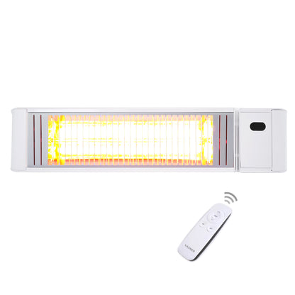 VASNER Teras X20 Infrarot Heizstrahler 2000W weiß - Terrassenstrahler mit Fernbedienung und 6 Heizstufen

