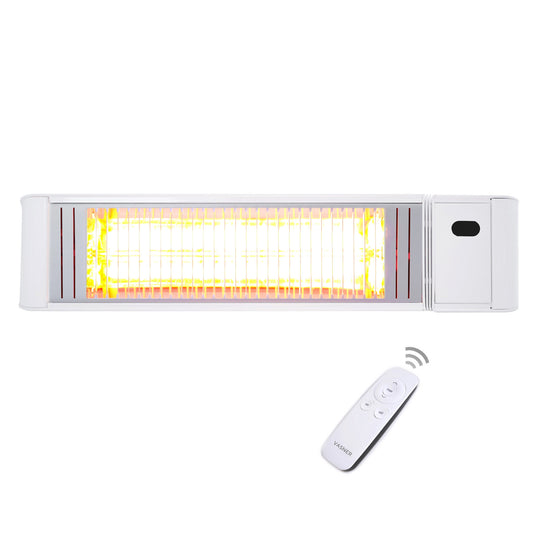 VASNER Teras X20 Infrarot Heizstrahler 2000W weiß - Terrassenstrahler mit Fernbedienung und 6 Heizstufen
