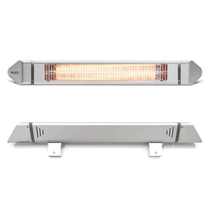 VASNER Teras 25 Basix Terrassenstrahler 2500W silber - einstufiger Heizstrahler ohne Standby-Verlust
