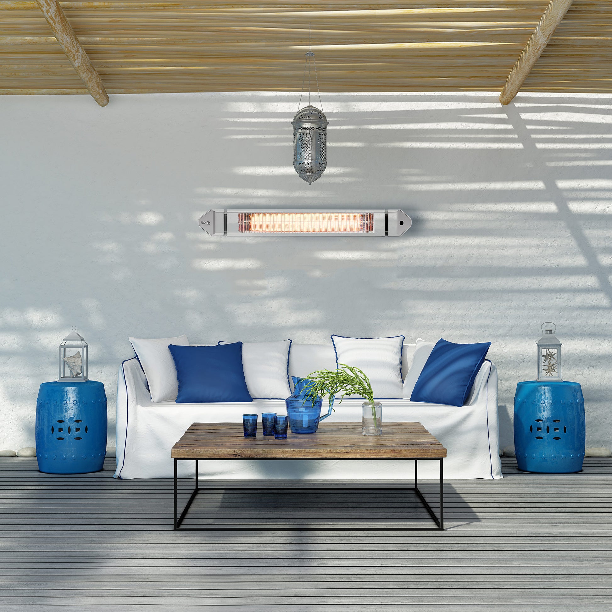 VASNER Teras 25 Wandheizstrahler 2500W - zuverlässige Wärme bei jedem Wetter
