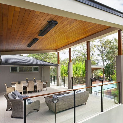 Heatstrip Enhance elegante Glasheizung - vollelektrischer Infrarot-Heizstrahler für Innen und Außen
